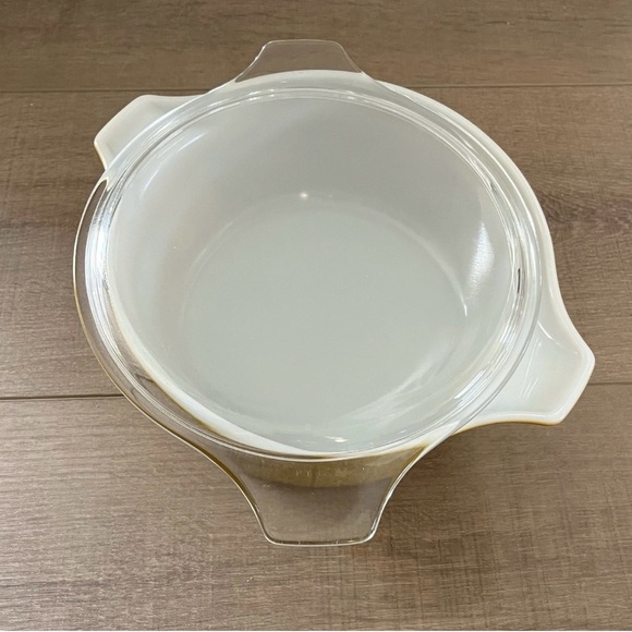 RARE Vintage Promo Pyrex w/Lid Mustard Autumn Floral Pyrex 475 B Square Flowers - Picture 15 of 15